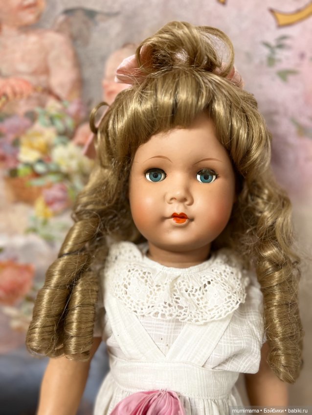 Большая винтажная кукла Sonneberg 500/8 1950 cо швейной машинкой Casige (фото 5)