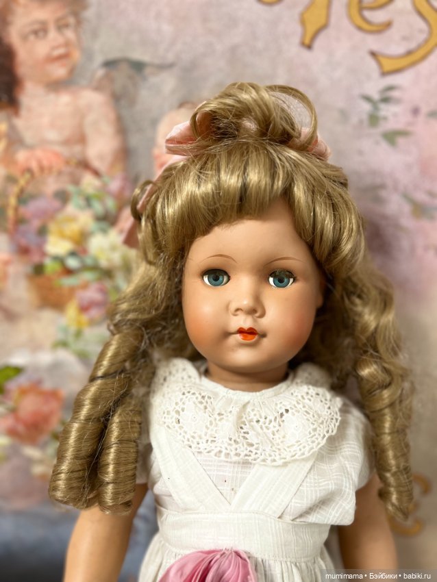 Большая винтажная кукла Sonneberg 500/8 1950 cо швейной машинкой Casige (фото 9)