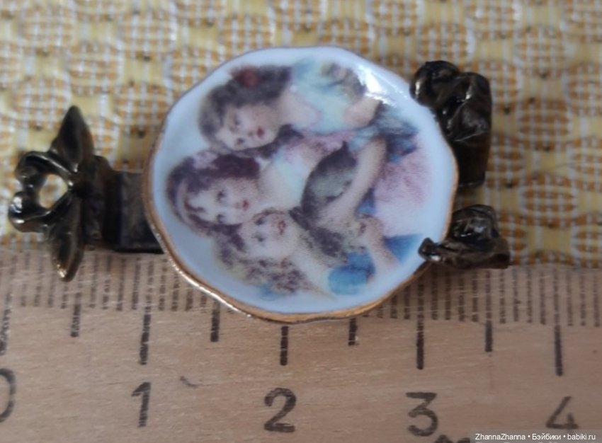 Блюдо фарфор тарелочка — Кукольная миниатюра и румбокс (фото 6)