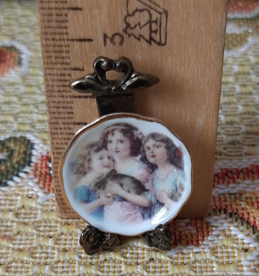 Блюдо фарфор тарелочка — Кукольная миниатюра и румбокс (фото 5)