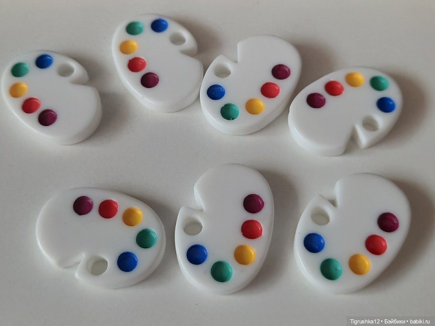 Палитра с красками — Миниатюра для кукол (фото 6)