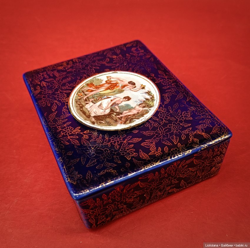 Шкатулка Галантная пара Кобальт Англия (фото 5)