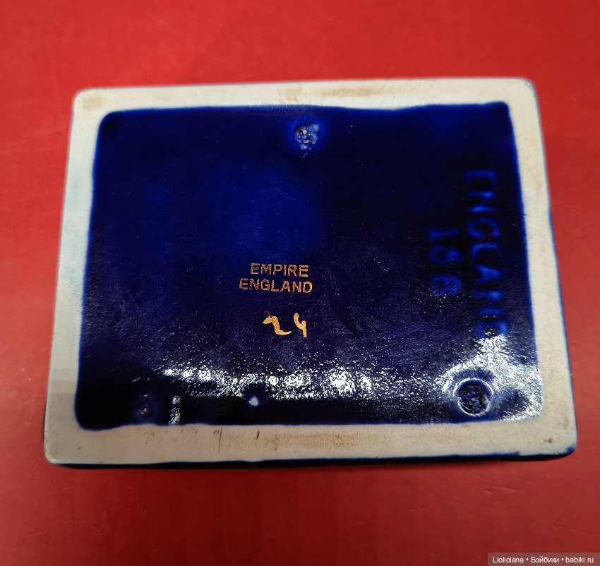 Шкатулка Галантная пара Кобальт Англия (фото 4)