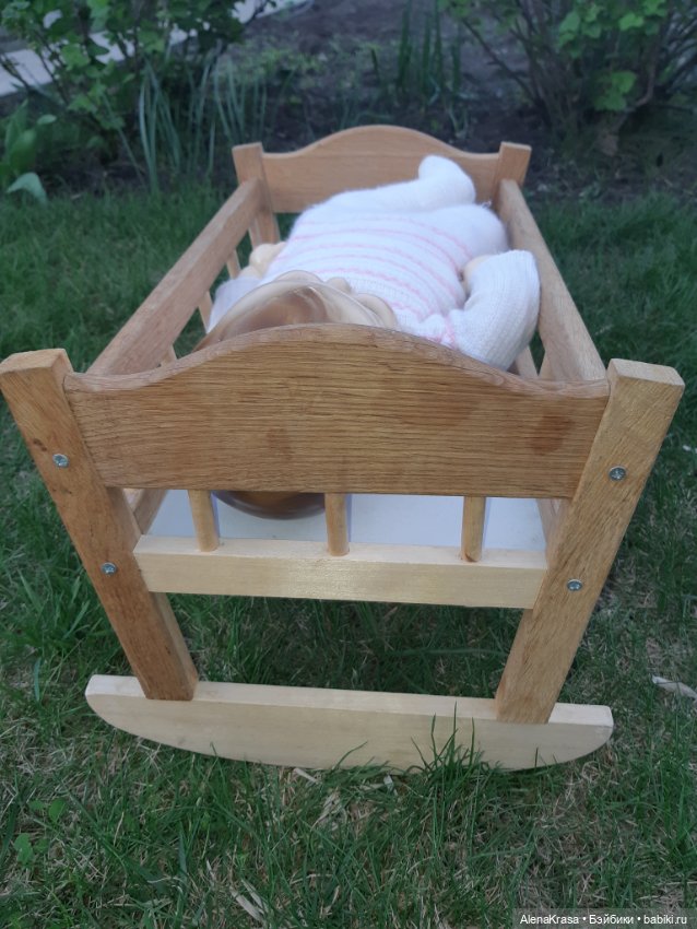 Кроватка люлька дерево — Кукольная мебель (фото 2)