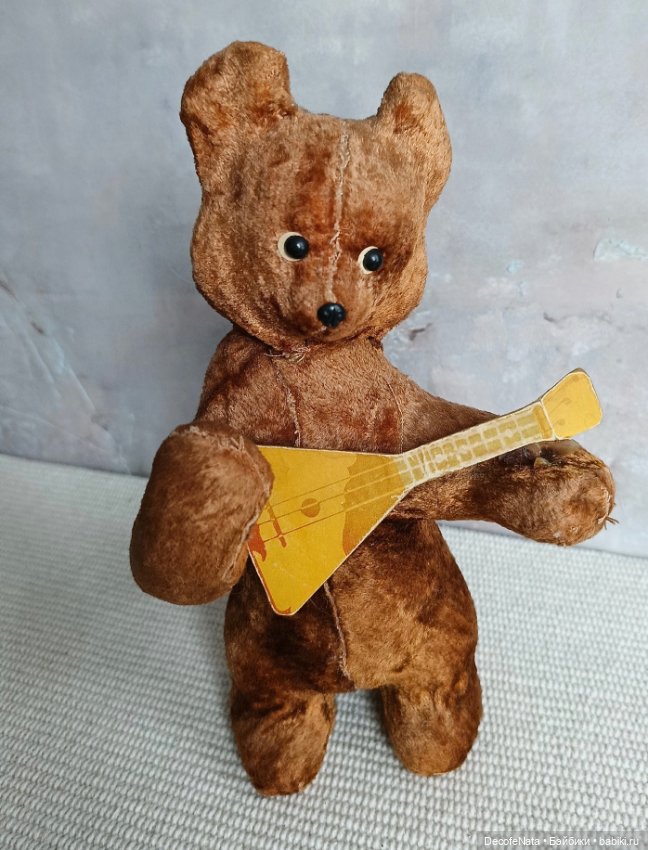 Заводной мишка с балалайкой СССР