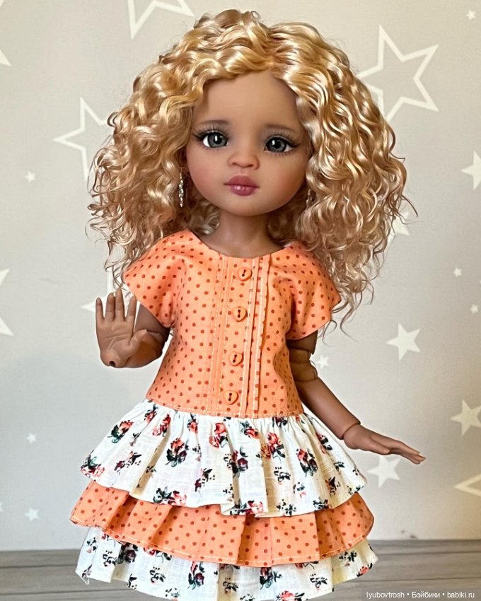 Универсальное платье для кукол ростом 30-32см , две расцветки (фото 4)