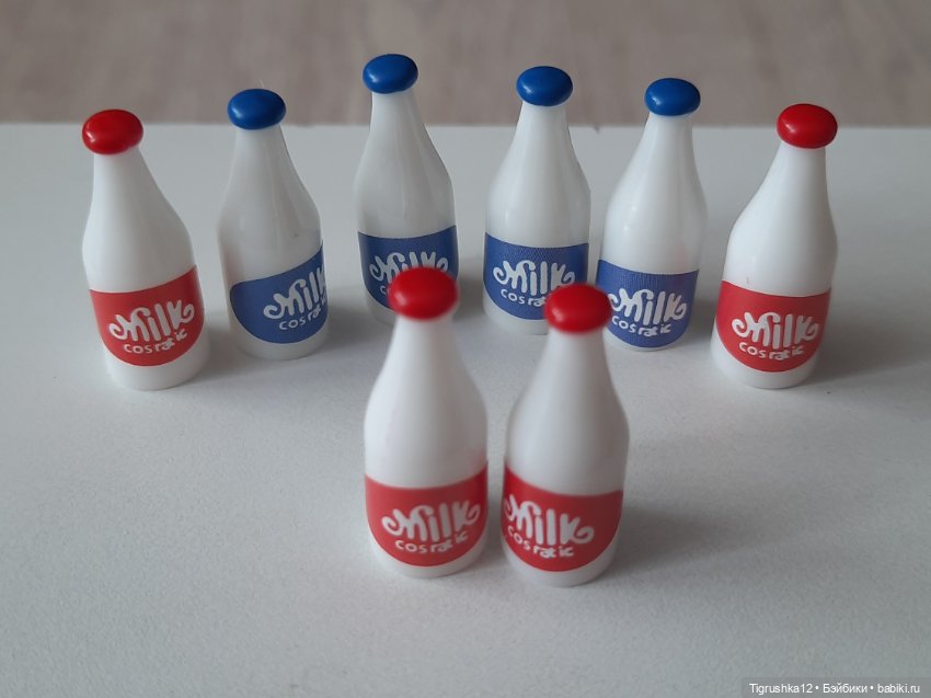 Бутылочки молока — Миниатюра для кукол