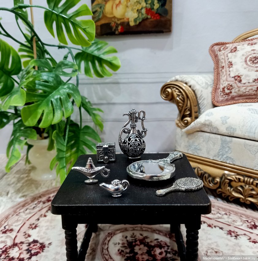 Миниатюра в восточном стиле, серебро