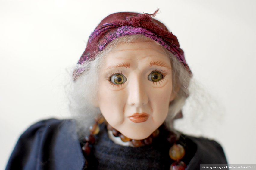 Фарфоровая кукла. Милая, добрая бабушка авторская кукла из фарфора (фото 4)