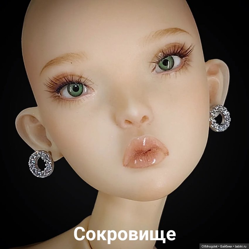 Серьги с цирконием — Аксессуары для BJD (фото 7)