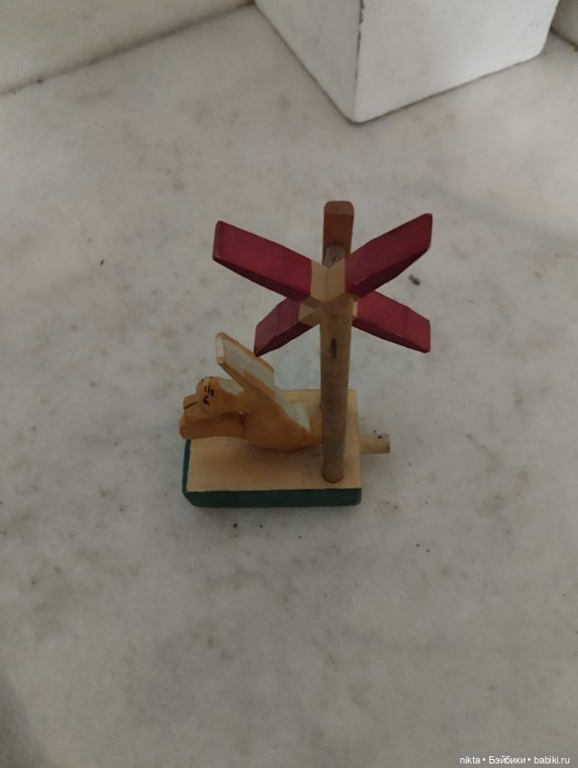 Механическая деревянная игрушка СССР Белка (фото 6)