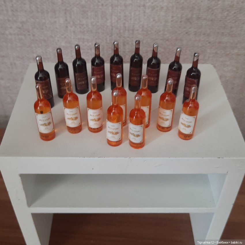 Бутылочки вина# — Миниатюра для кукол (фото 5)