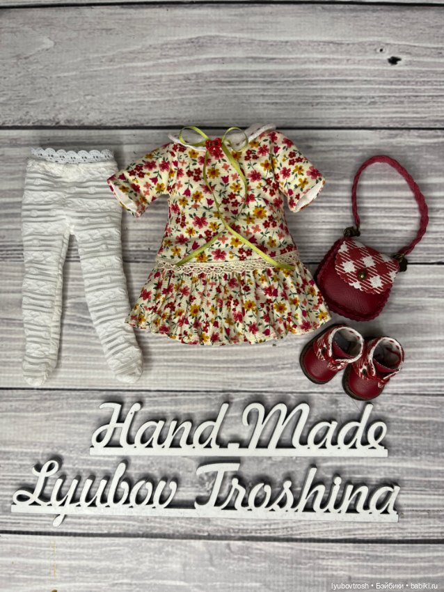 Комплект одежды + кожаная обувь для BJD 1/6 Q-baby (фото 2)