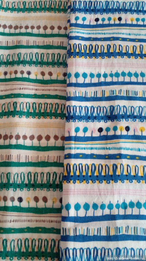 Лот ткани по типу батиста для кукольного рукоделия