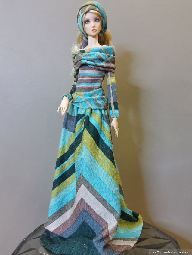 Платье из итальянского трикотажа на девочек 1/4