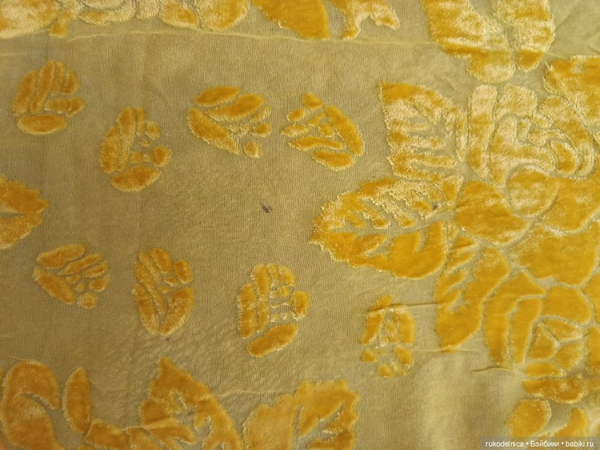 Винтажный панбархат с выжженным рисунком (фото 3)