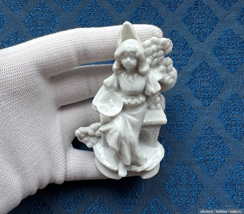 Редкая антикварная фигурка - вазочка - 8,3 см (фото 2)