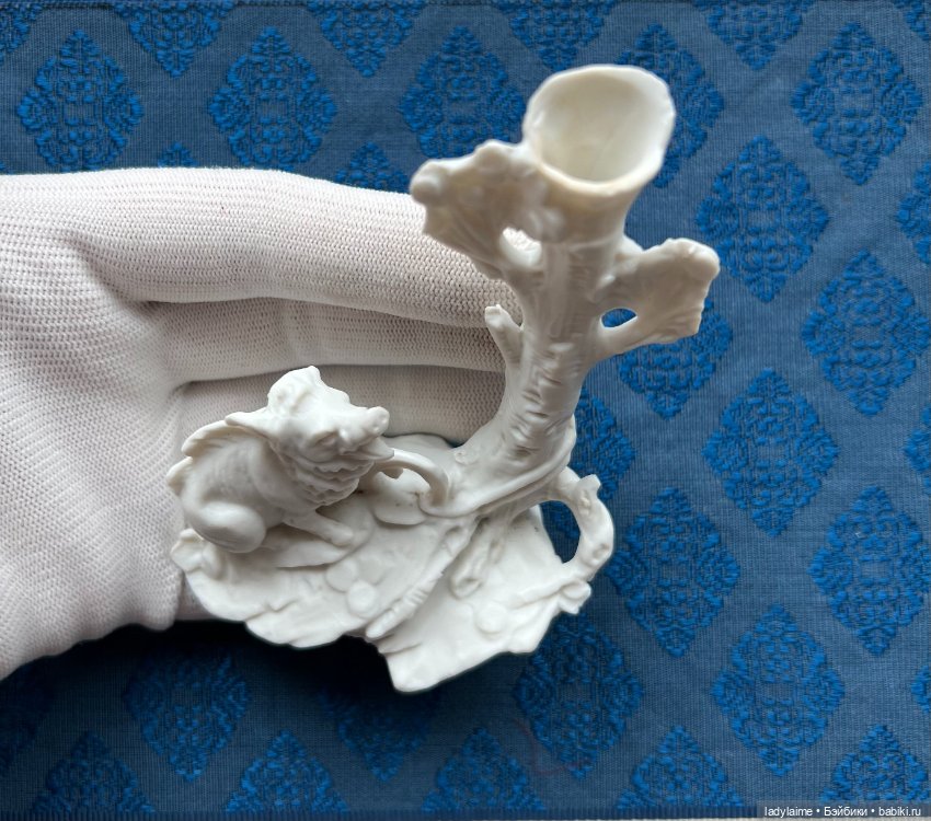 Редкая антикварная фигурка - вазочка - 10,4 см (фото 2)