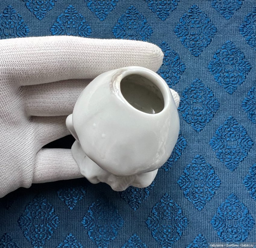 Редкая антикварная фигурка - вазочка - 6 см (фото 2)