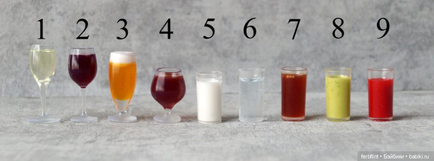 Напитки №3 (масштаб 1:6) — Миниатюра для кукол (фото 2)