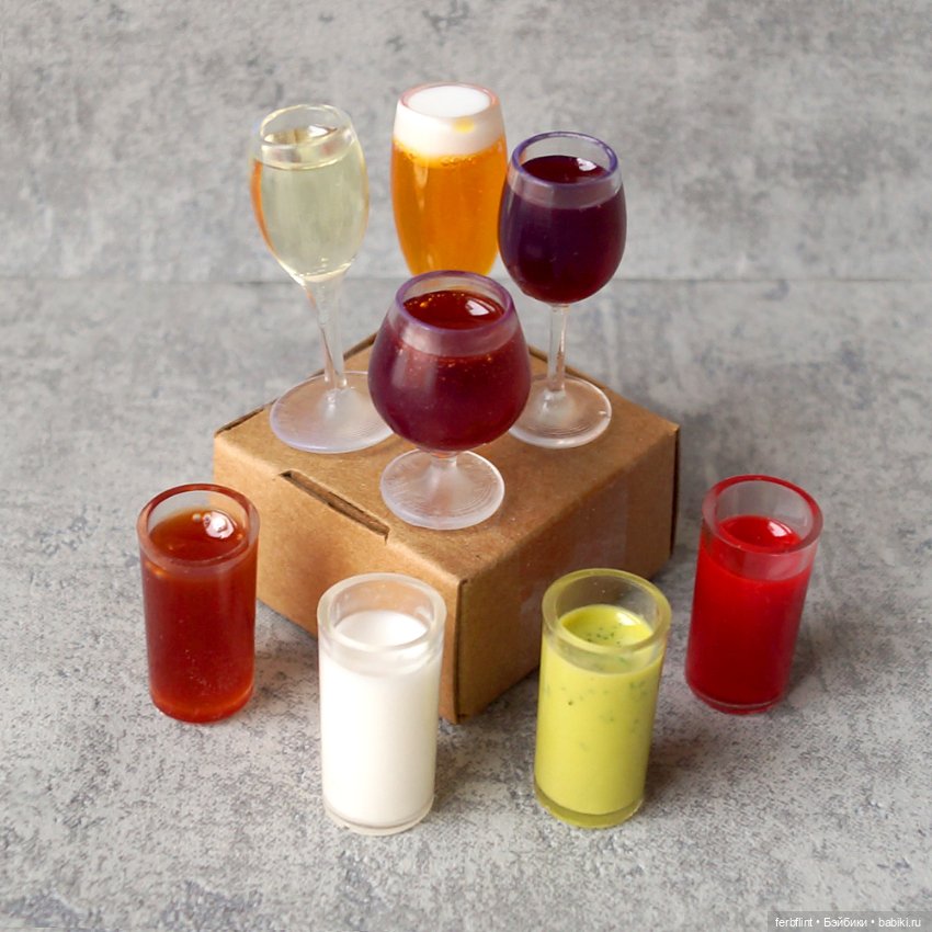 Напитки №3 (масштаб 1:6) — Миниатюра для кукол