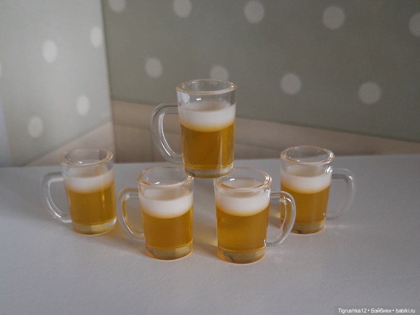 Кружки пива — Миниатюра для кукол (фото 2)