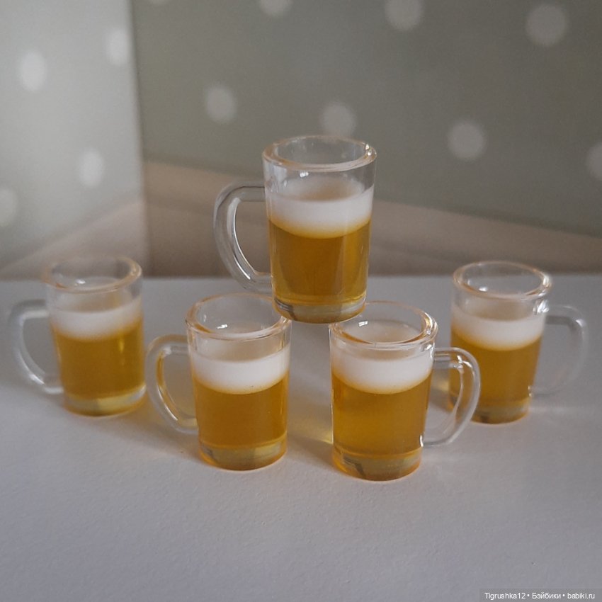 Кружки пива — Миниатюра для кукол (фото 3)