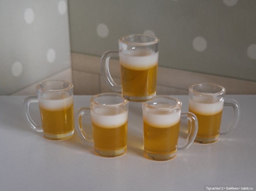 Кружки пива — Миниатюра для кукол (фото 4)