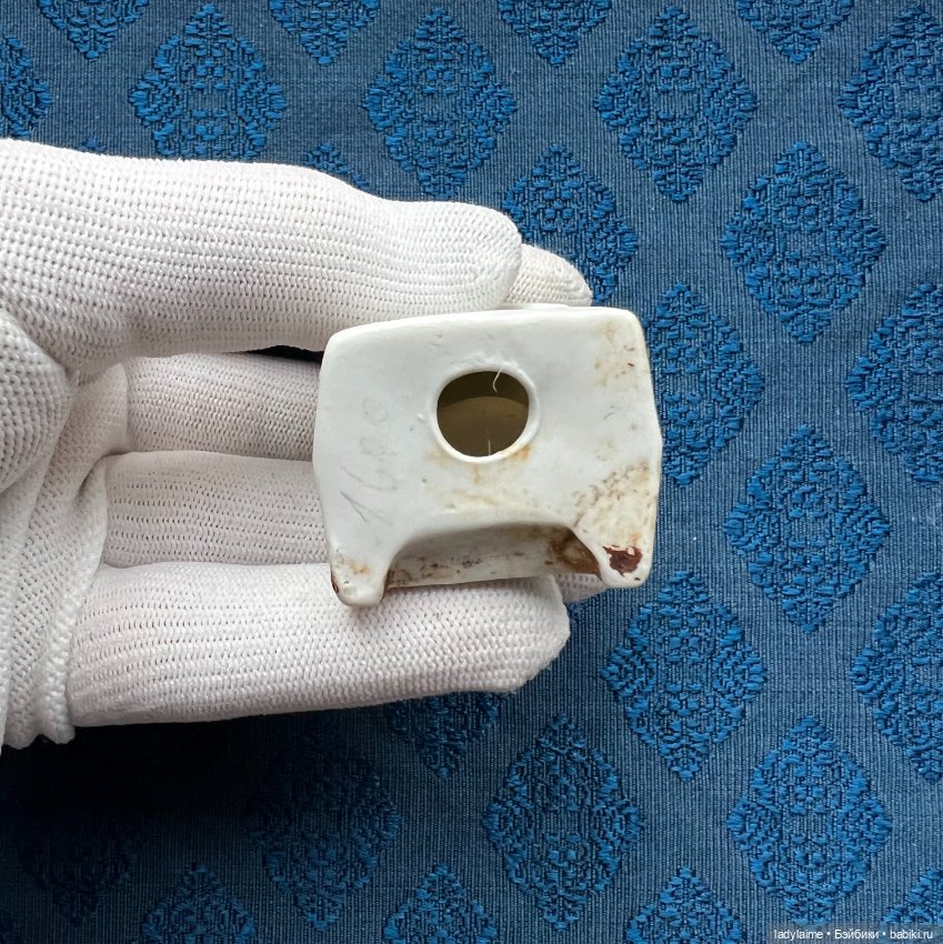 Антикварная фигурка - печка для кукольного домика - 5,5 см х 4 см (фото 3)