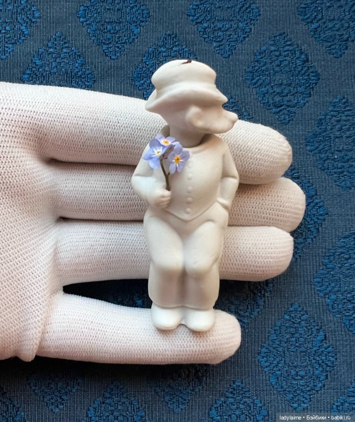 Антикварная фигурка с поворотной головой (ноддер) - 7,5 см (фото 3)