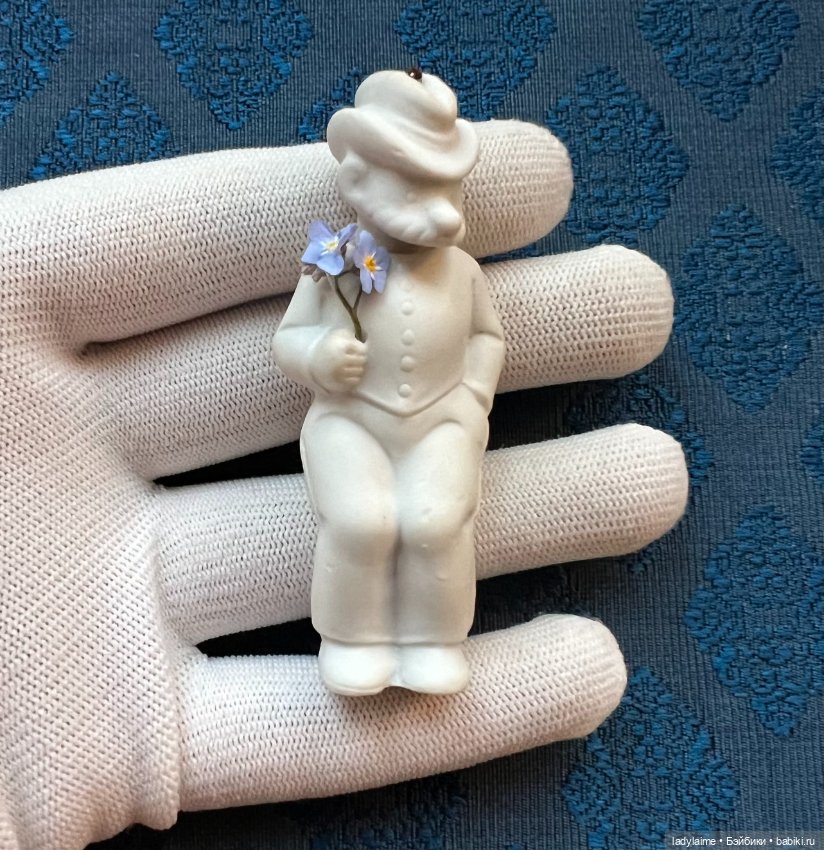 Антикварная фигурка с поворотной головой (ноддер) - 7,5 см