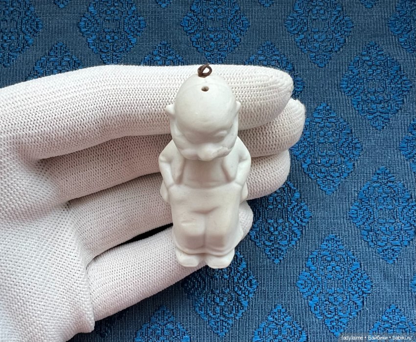 Антикварная фигурка с поворотной головой (ноддер) - 5,8 см (фото 2)