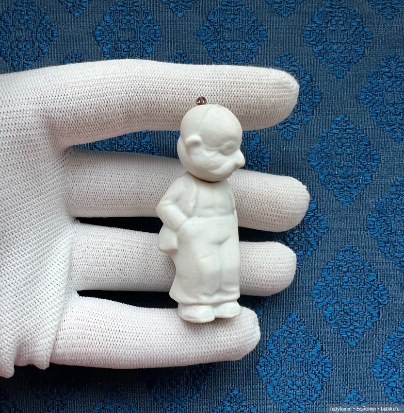 Антикварная фигурка с поворотной головой (ноддер) - 5,8 см (фото 3)