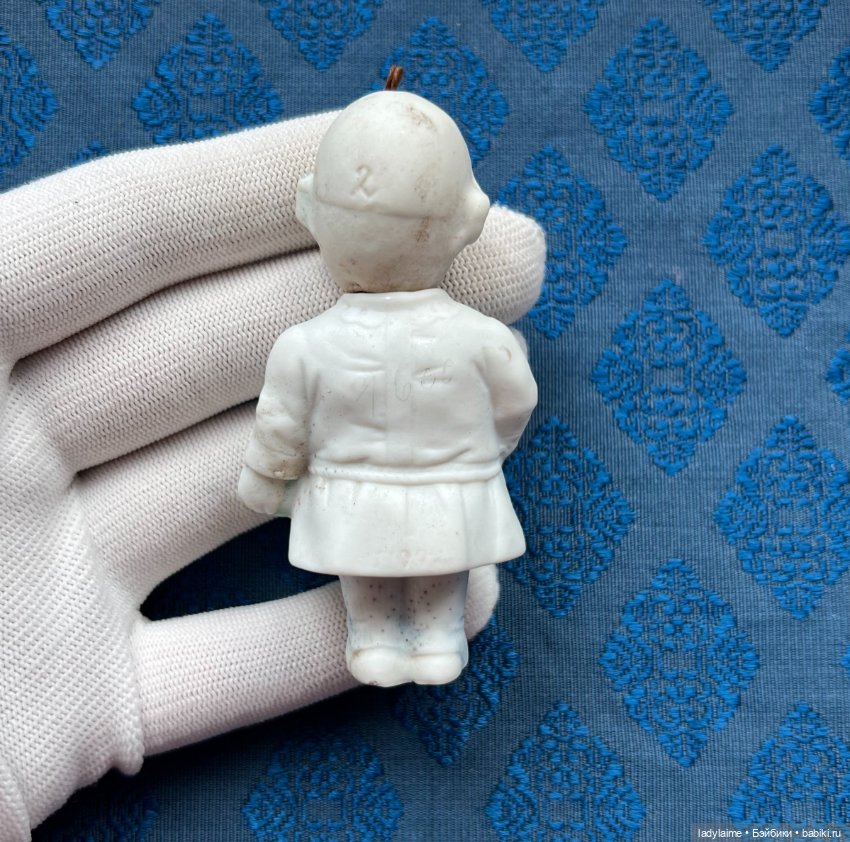 Антикварная фигурка с поворотной головой (ноддер) - 8 см (фото 3)