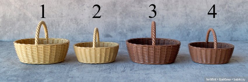 Кукольные корзинки №2 (масштаб 1:6) (фото 2)