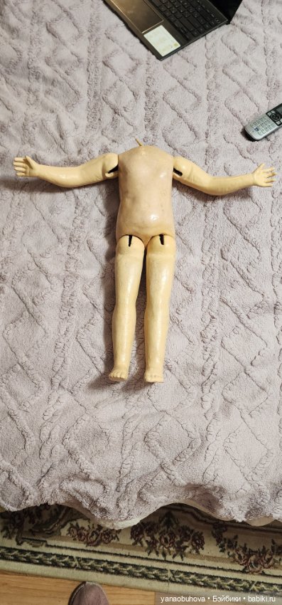 Антикварное тело для французской куклы, 45 см