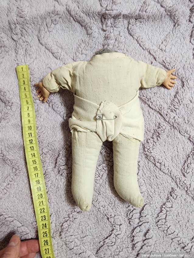 Антикварное тело для пупса в идеально новом состоянии, 20 см (фото 3)