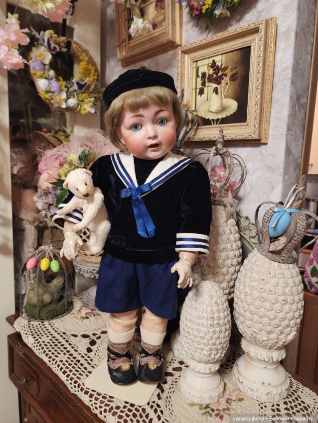 Антикварный мальчик на полностью шарнирном тоддлер теле, рост 57 см (фото 2)