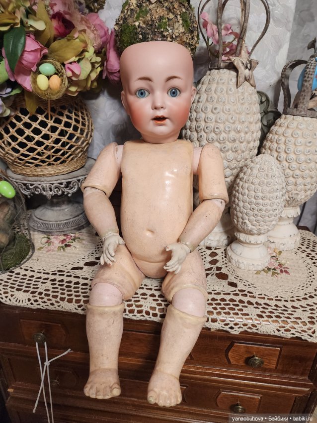 Антикварный мальчик на полностью шарнирном тоддлер теле, рост 57 см