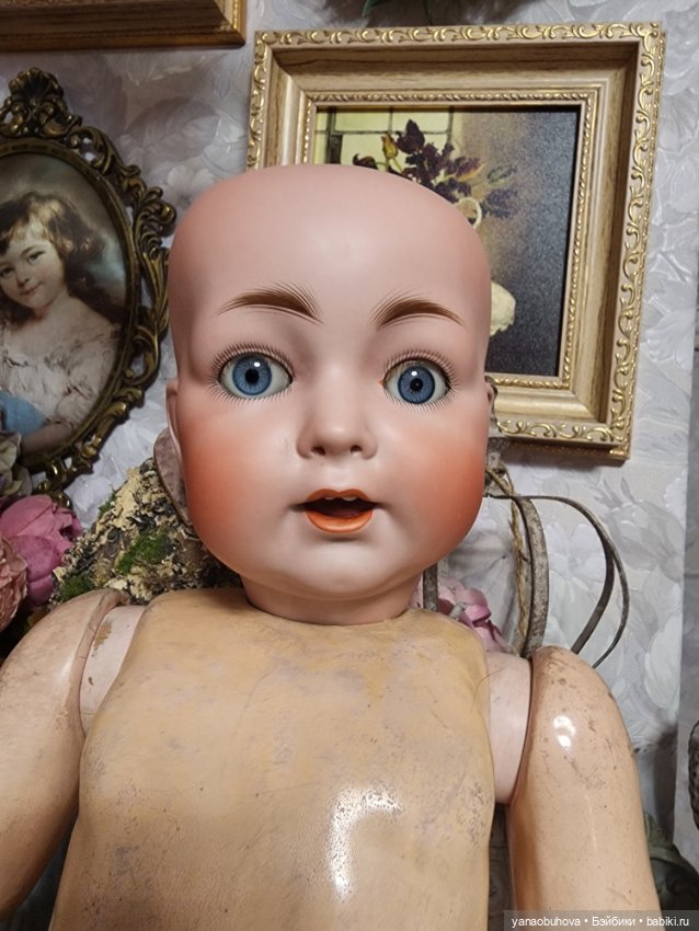 Антикварный мальчик на полностью шарнирном тоддлер теле, рост 57 см