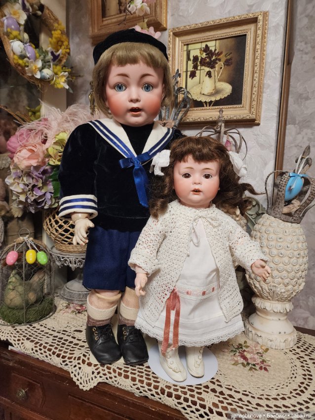 Антикварный мальчик на полностью шарнирном тоддлер теле, рост 57 см