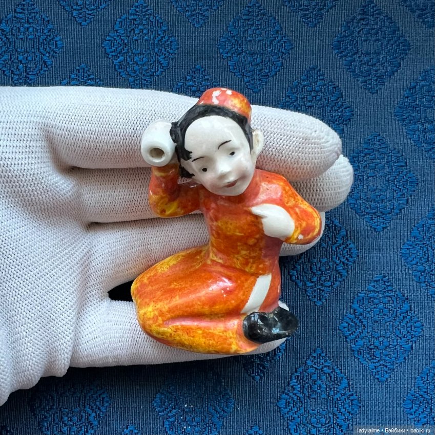 Антикварная фигурка - держатель таймера для варки яиц - 6,5 см