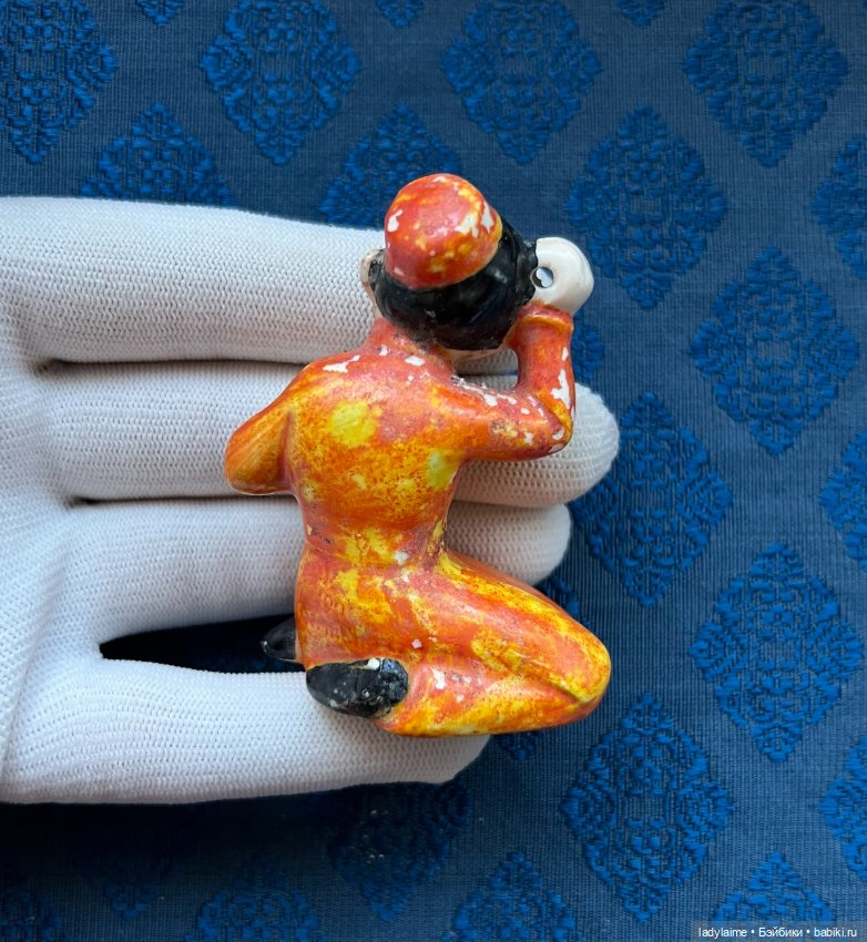 Антикварная фигурка - держатель таймера для варки яиц - 6,5 см (фото 2)