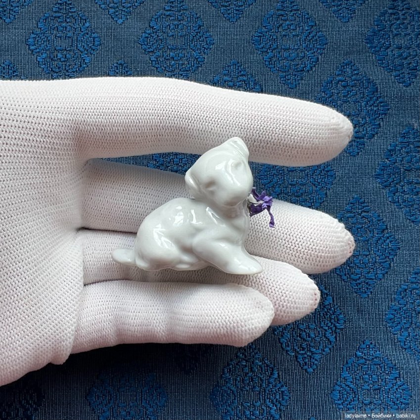 Антикварная фигурка тигренок - 3,5 см х 4,2 см