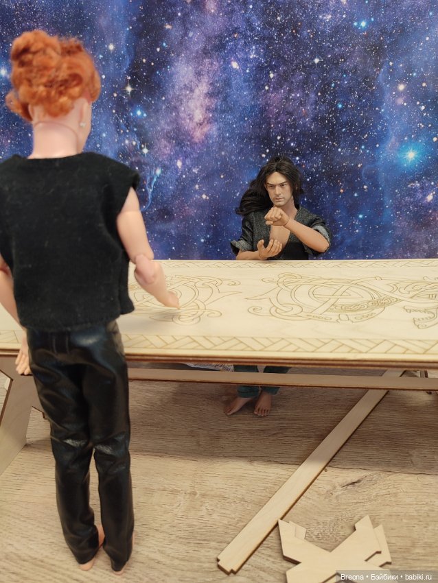 Стол, кресло и лавка в стиле нордов (викингов) (фото 4)