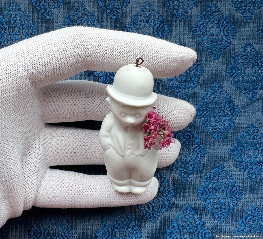 Антикварная фигурка с поворотной головой (ноддер) - 6,6 см (фото 2)