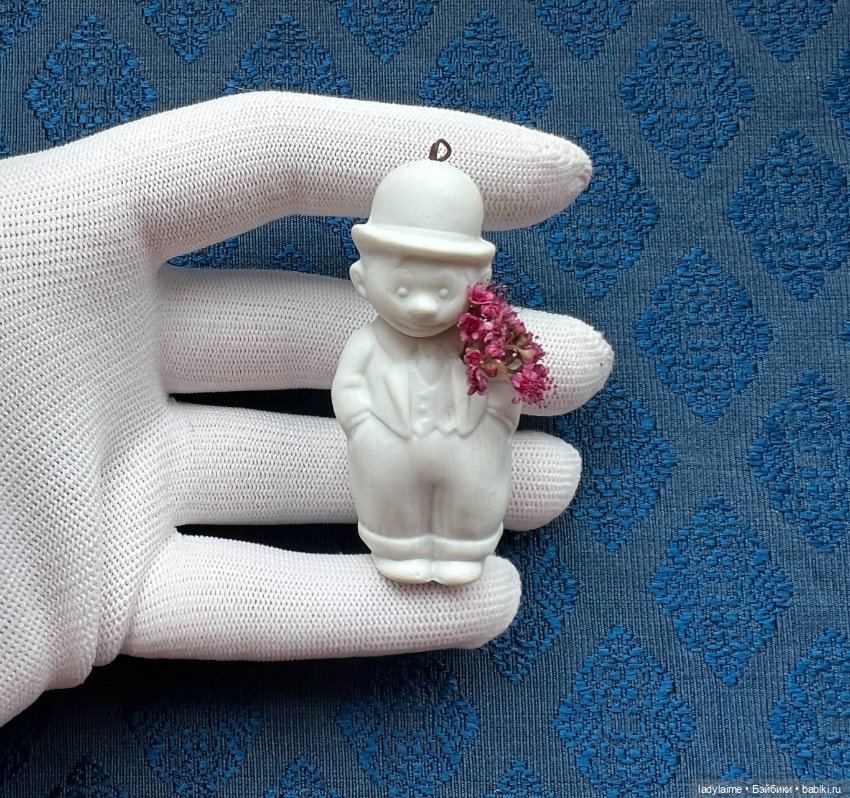 Антикварная фигурка с поворотной головой (ноддер) - 6,6 см