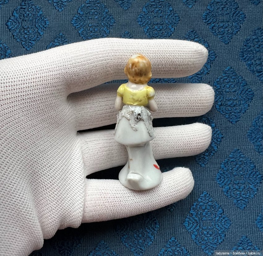 Антикварная фигурка - держатель для визитки (?) - 6,1 см (фото 3)