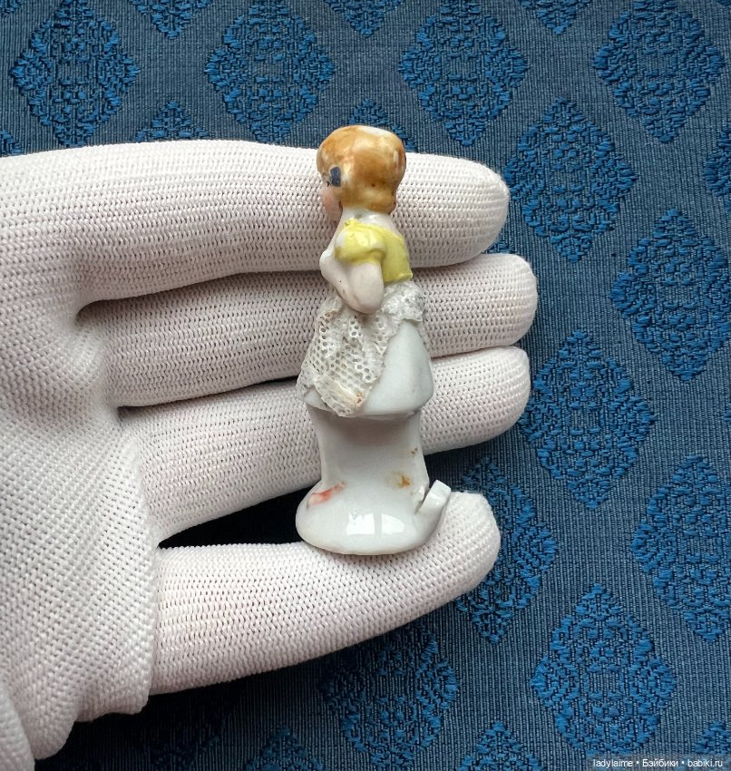 Антикварная фигурка - держатель для визитки (?) - 6,1 см (фото 2)