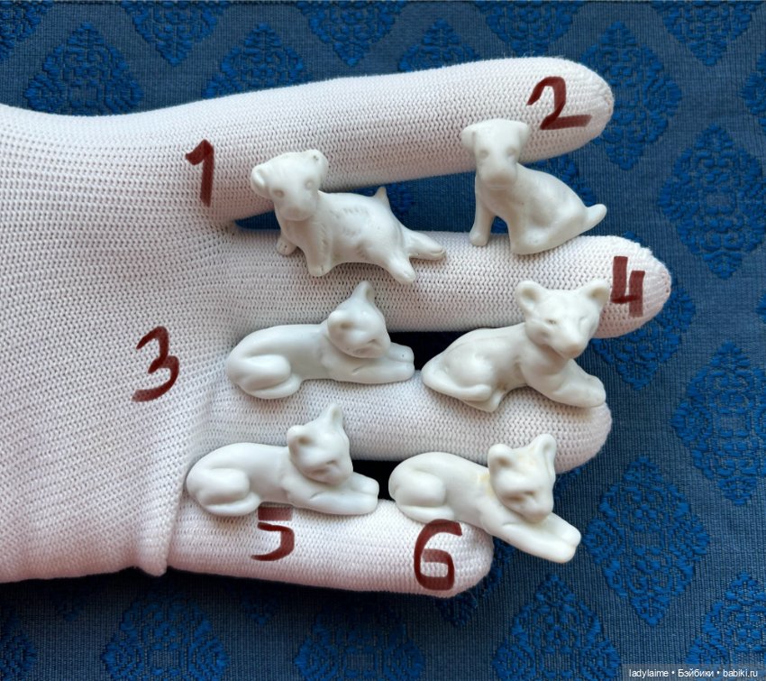 Антикварные фигурки Тигрята